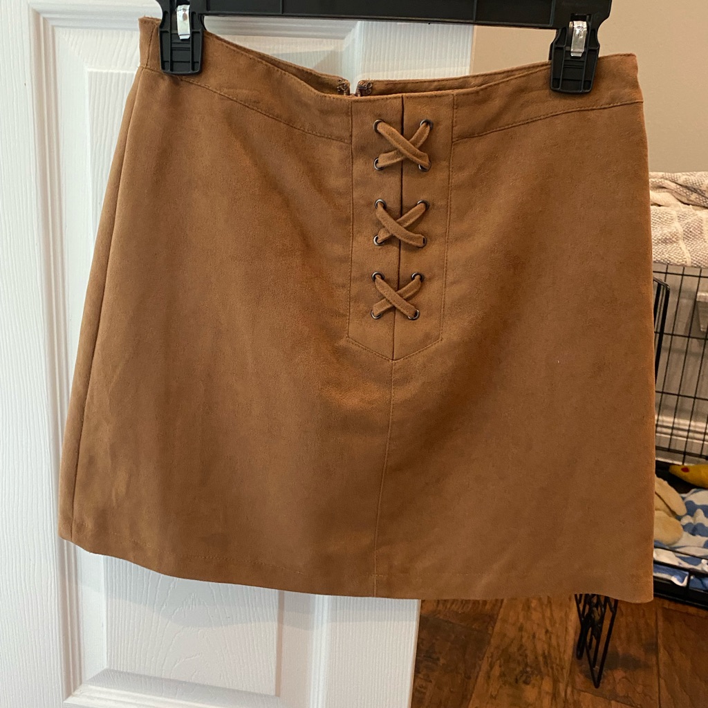 Bcbg Tan Suede Skirt